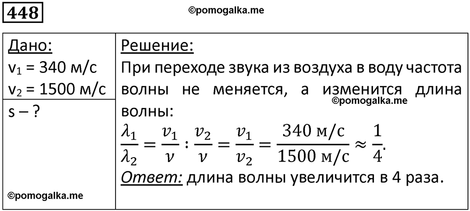 страница 63 номер 448 физика 10-11 класс сборник задач Рымкевича 2024 год
