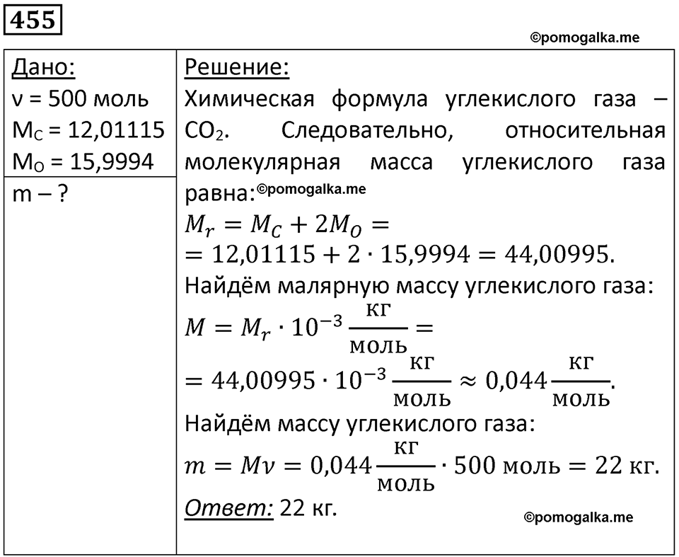 страница 64 номер 455 физика 10-11 класс сборник задач Рымкевича 2024 год
