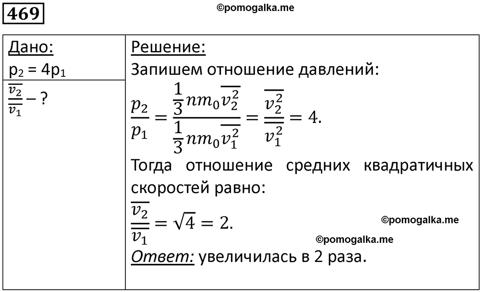 страница 65 номер 469 физика 10-11 класс сборник задач Рымкевича 2024 год