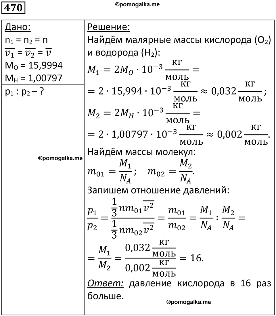 страница 65 номер 470 физика 10-11 класс сборник задач Рымкевича 2024 год