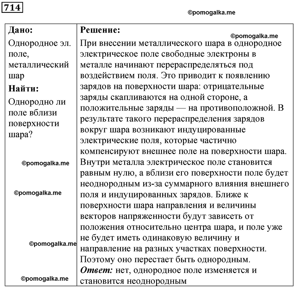 страница 93 номер 714 физика 10-11 класс сборник задач Рымкевича 2024 год