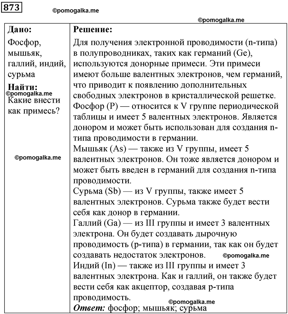 страница 115 номер 873 физика 10-11 класс сборник задач Рымкевича 2024 год