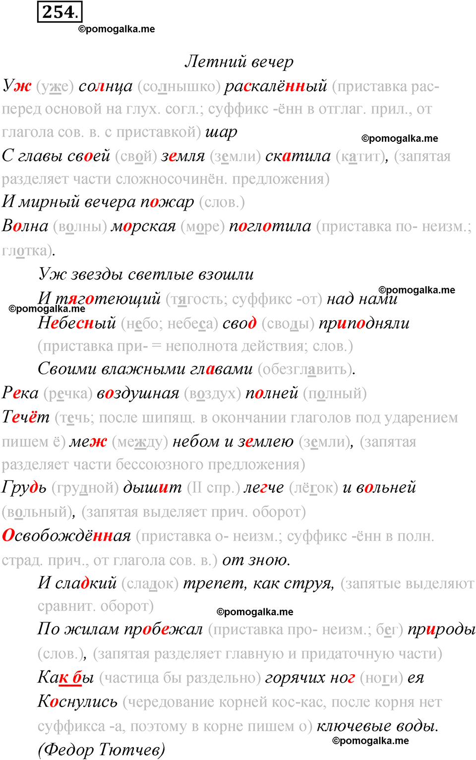 страница 293 номер 254 русский язык 10 класс Львова 2021 год