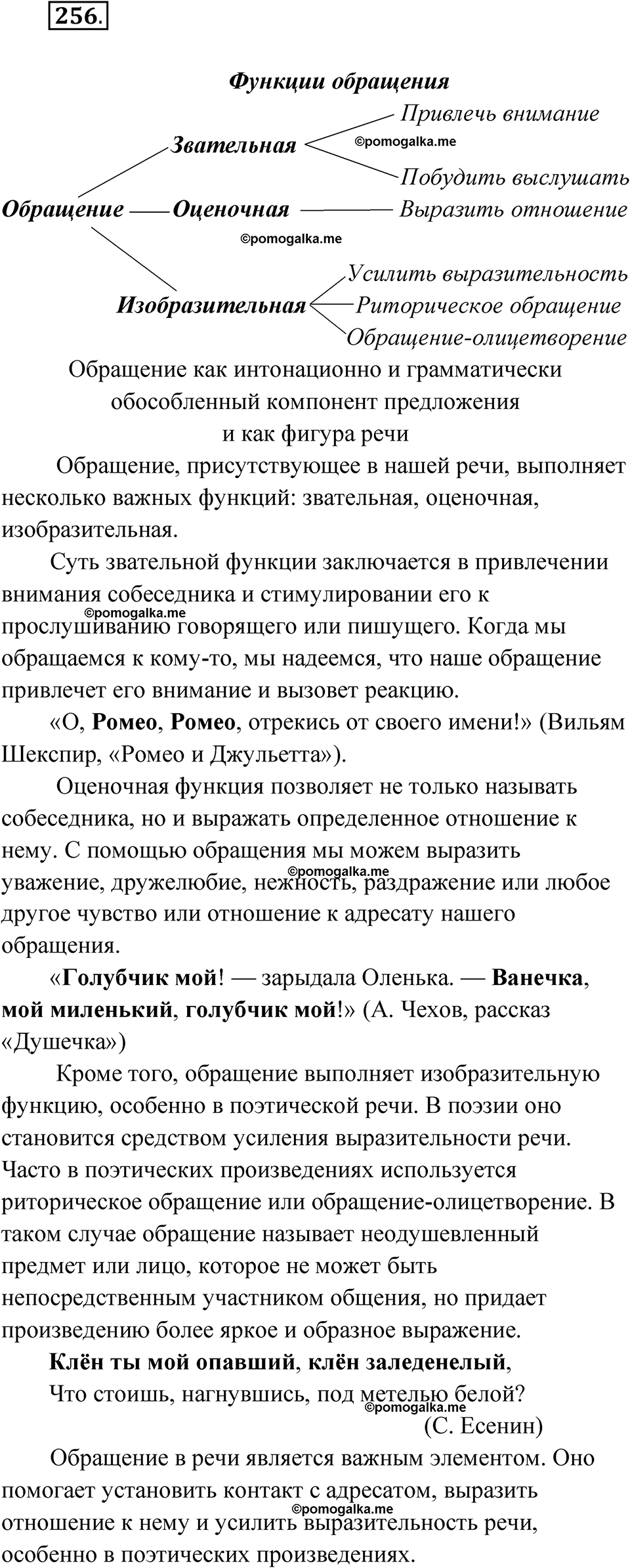 упражнение 256 русский язык 10 класс Львова 2021 год