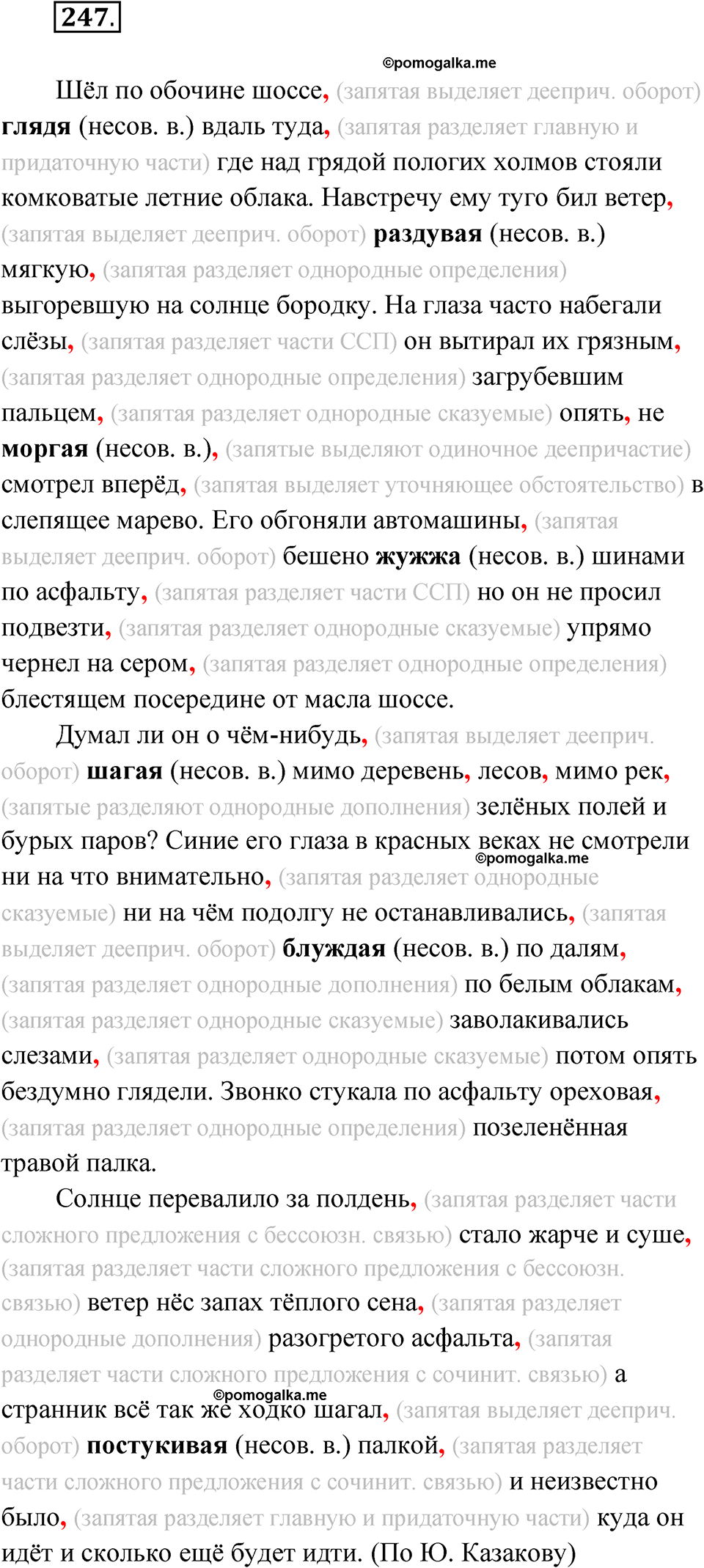 упражнение 247 русский язык 11 класс Гусарова учебник 2022 год