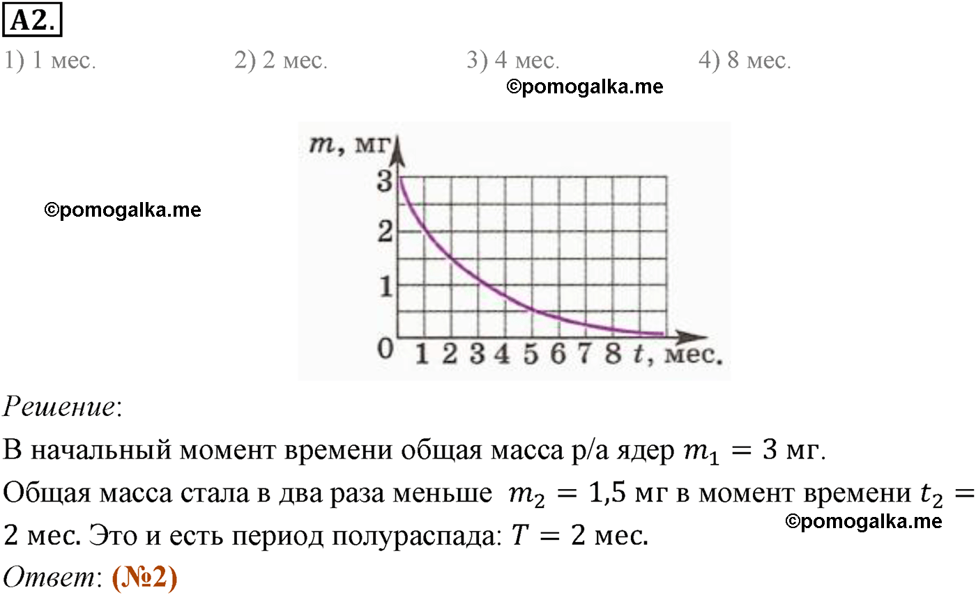 Параграф 84 задание к ЕГЭ А2 физика 11 класс Мякишев