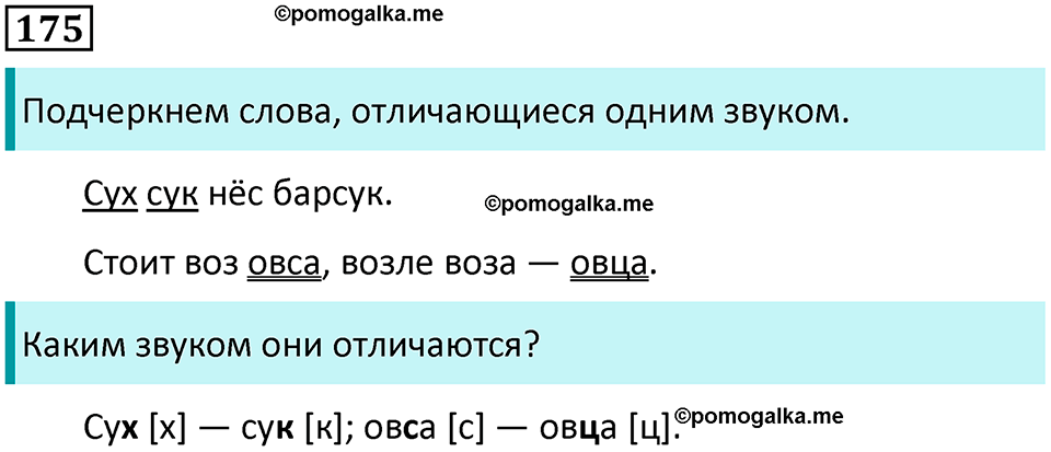 часть 1 упражнение 175 русский язык 2 класс Канакина, Горецкий 2024 год