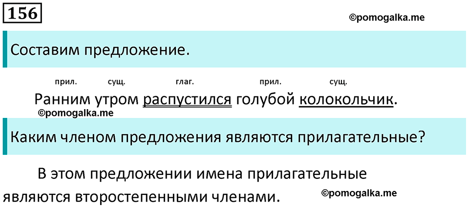 часть 2 упражнение 156 русский язык 2 класс Канакина, Горецкий 2024 год