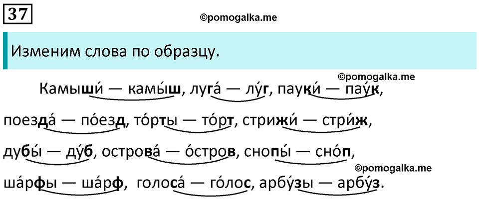 часть 2 упражнение 37 русский язык 2 класс Канакина, Горецкий 2024 год