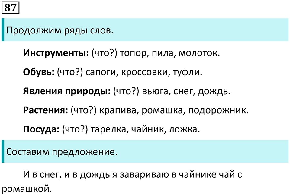 часть 2 упражнение 87 русский язык 2 класс Канакина, Горецкий 2024 год