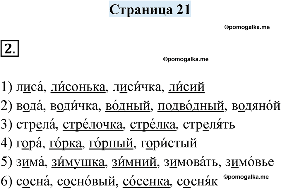 часть 1 страница 21 русский язык 2 класс Кузнецова рабочая тетрадь 2025 год