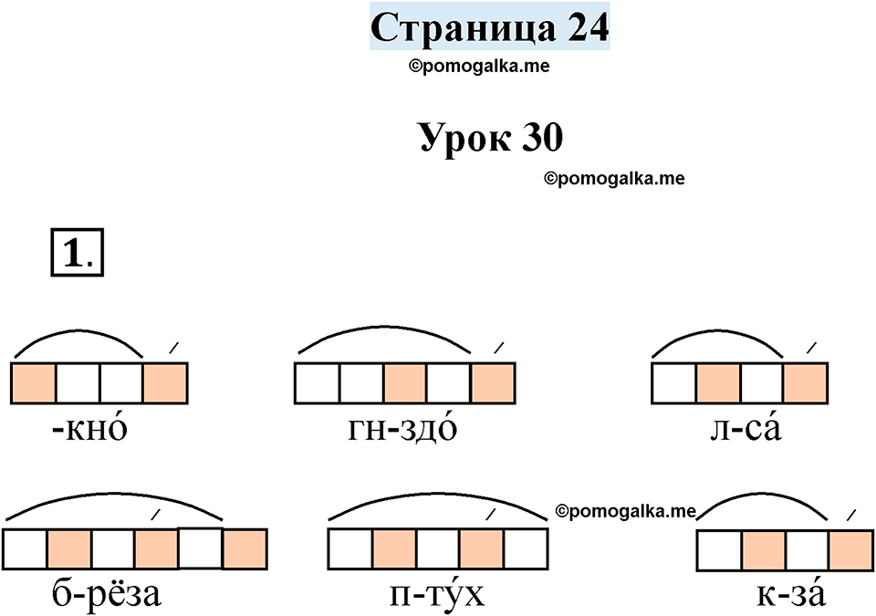 часть 1 страница 24 русский язык 2 класс Кузнецова рабочая тетрадь 2025 год