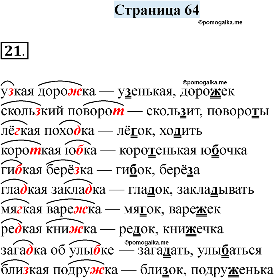часть 2 страница 64 русский язык 2 класс Кузнецова рабочая тетрадь 2025 год