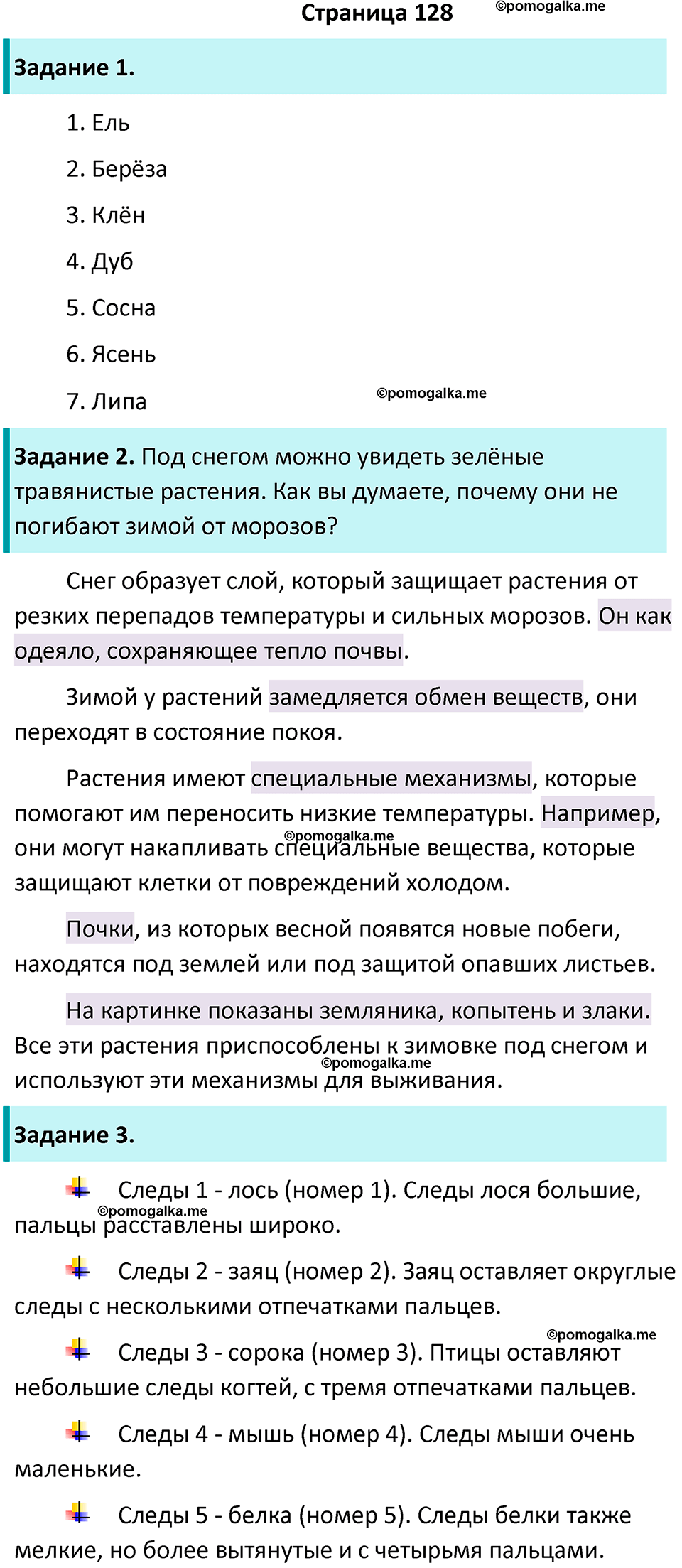 часть 1 страница 128 окружающий мир 2 класс Плешаков учебник 2024 год