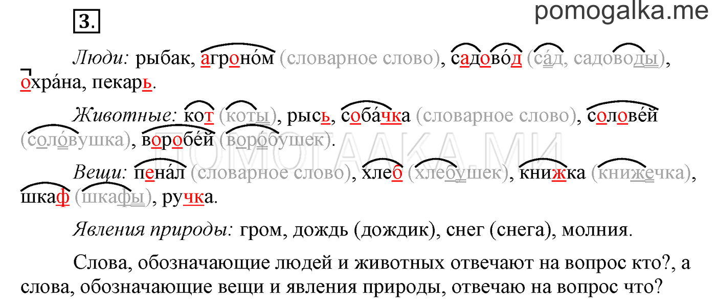 часть 2 страница 19 упражнения для работы дома, задание 3 русский язык 3 класс Бунеев, Бунеева, Пронина 2015 год