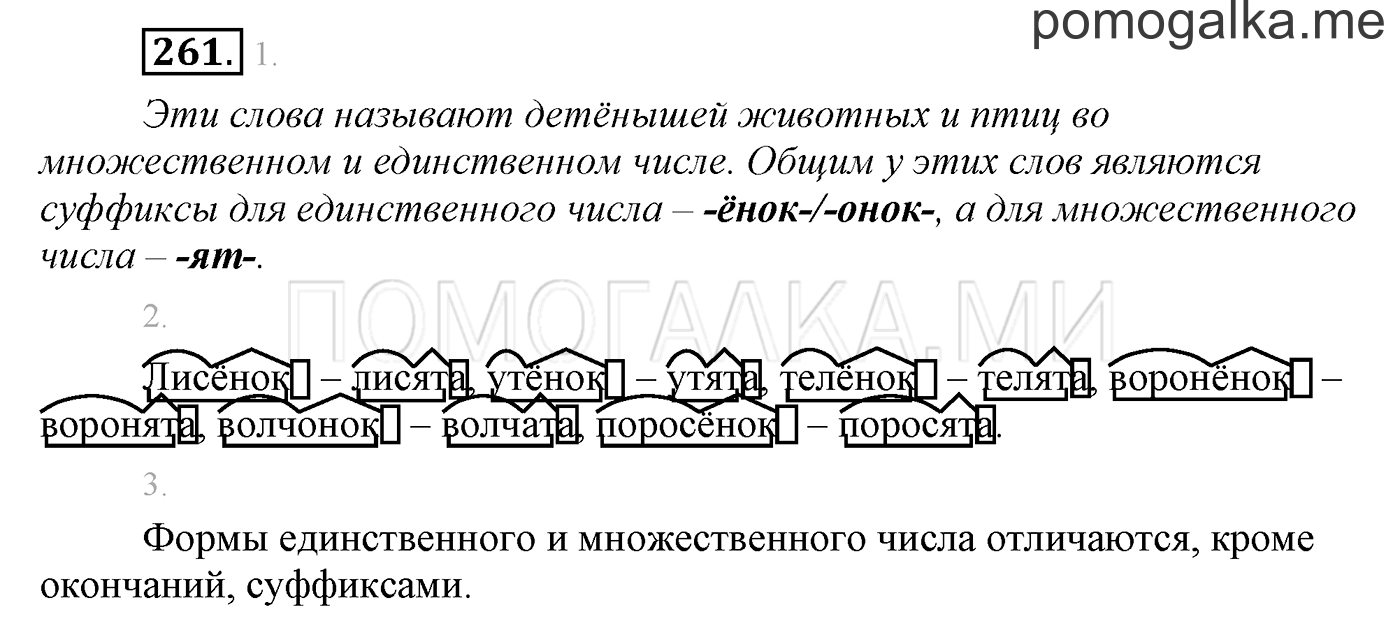 часть 2 страница 38 упражнение 261 русский язык 3 класс Бунеев, Бунеева, Пронина 2015 год