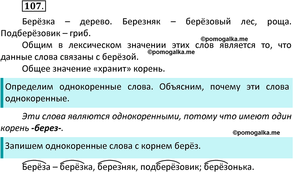 часть 1 страница 61 упражнение 107 русский язык 3 класс Канакина, Горецкий 2022