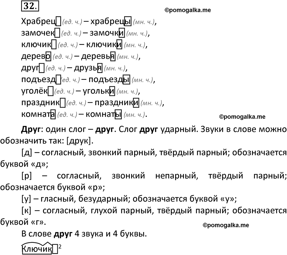 часть 2 страница 21 упражнение 32 русский язык 3 класс Канакина, Горецкий 2022