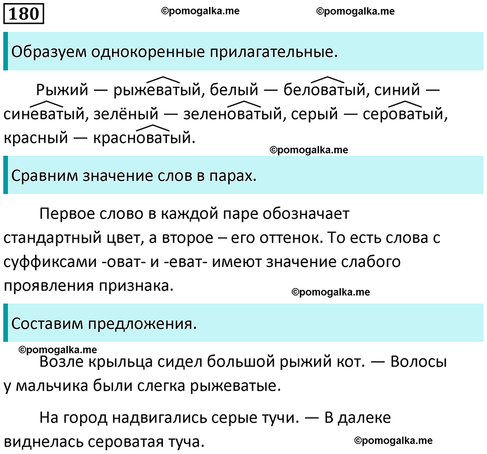 часть 1 страница 94 упражнение 180 русский язык 3 класс Канакина, Горецкий 2024