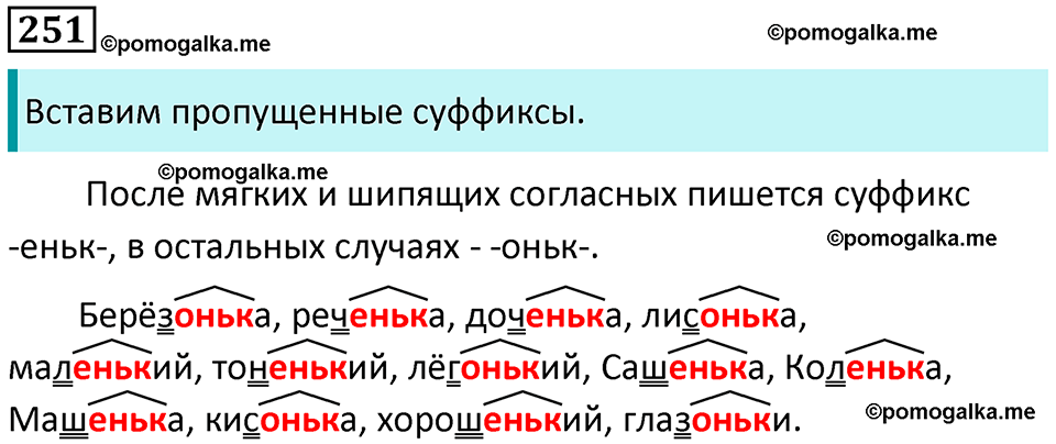 часть 1 страница 128 упражнение 251 русский язык 3 класс Канакина, Горецкий 2024