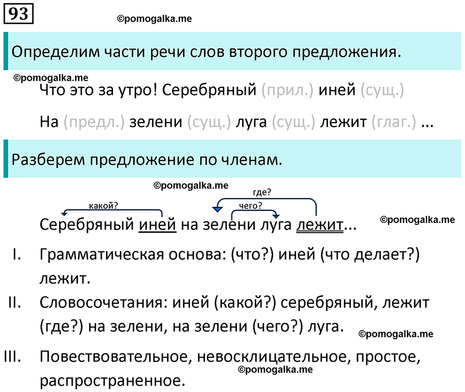 часть 1 страница 54 упражнение 93 русский язык 3 класс Канакина, Горецкий 2024