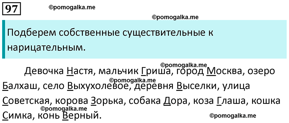 часть 1 страница 55 упражнение 97 русский язык 3 класс Канакина, Горецкий 2024