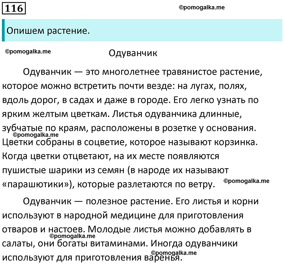 часть 2 страница 67 упражнение 116 русский язык 3 класс Канакина, Горецкий 2024