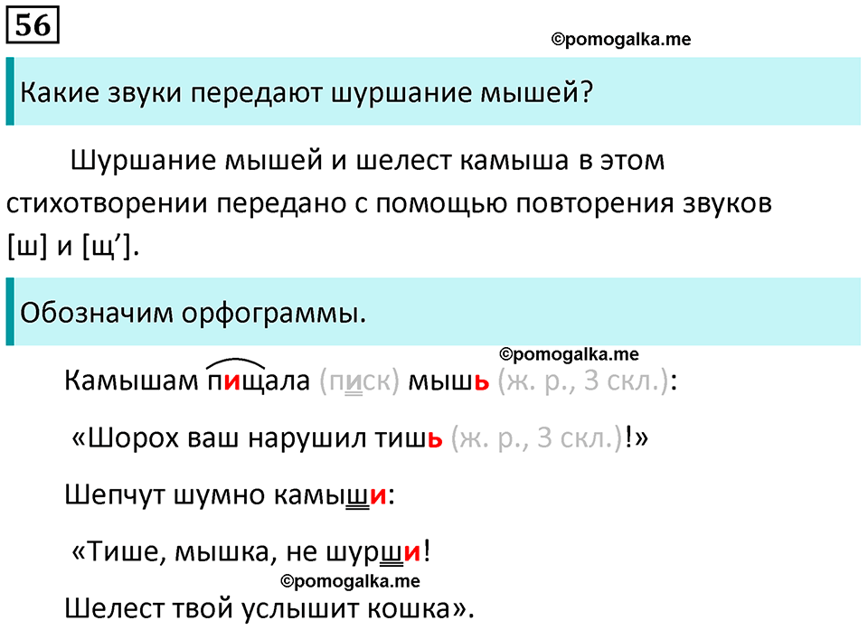часть 2 страница 33 упражнение 56 русский язык 3 класс Канакина, Горецкий 2024