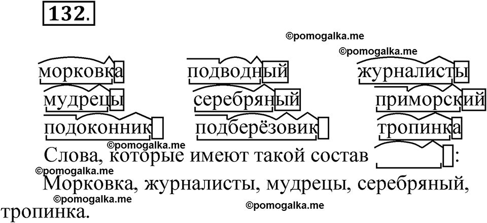 часть 1 упражнение 132 русский язык 3 класс Канакина рабочая тетрадь 2025 год