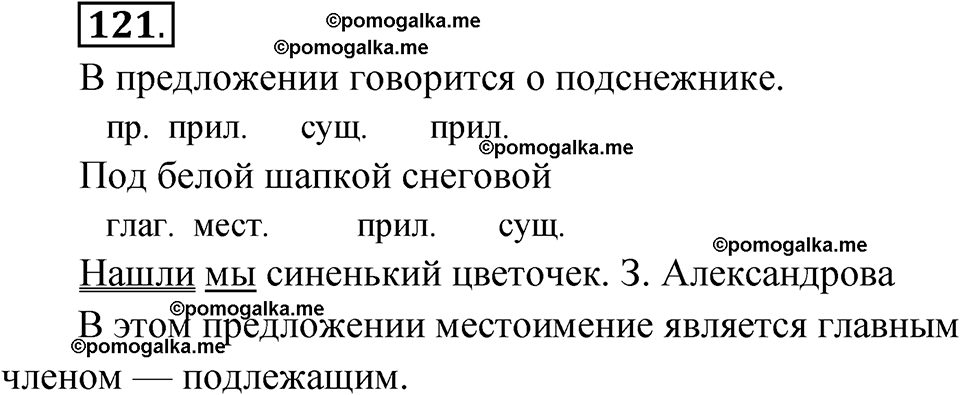 часть 2 упражнение 121 русский язык 3 класс Канакина рабочая тетрадь 2025 год