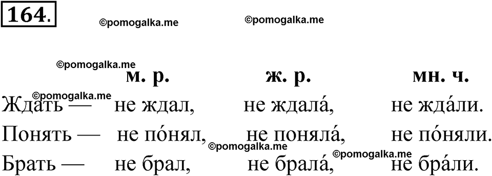 часть 2 упражнение 164 русский язык 3 класс Канакина рабочая тетрадь 2025 год