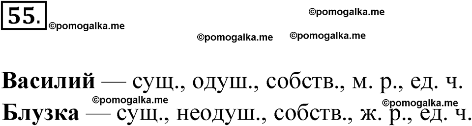 часть 2 упражнение 55 русский язык 3 класс Канакина рабочая тетрадь 2025 год