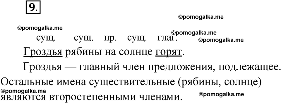часть 2 упражнение 9 русский язык 3 класс Канакина рабочая тетрадь 2025 год