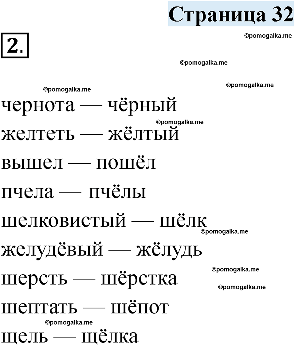 часть 1 страница 32 русский язык 3 класс Кузнецова рабочая тетрадь 2025 год