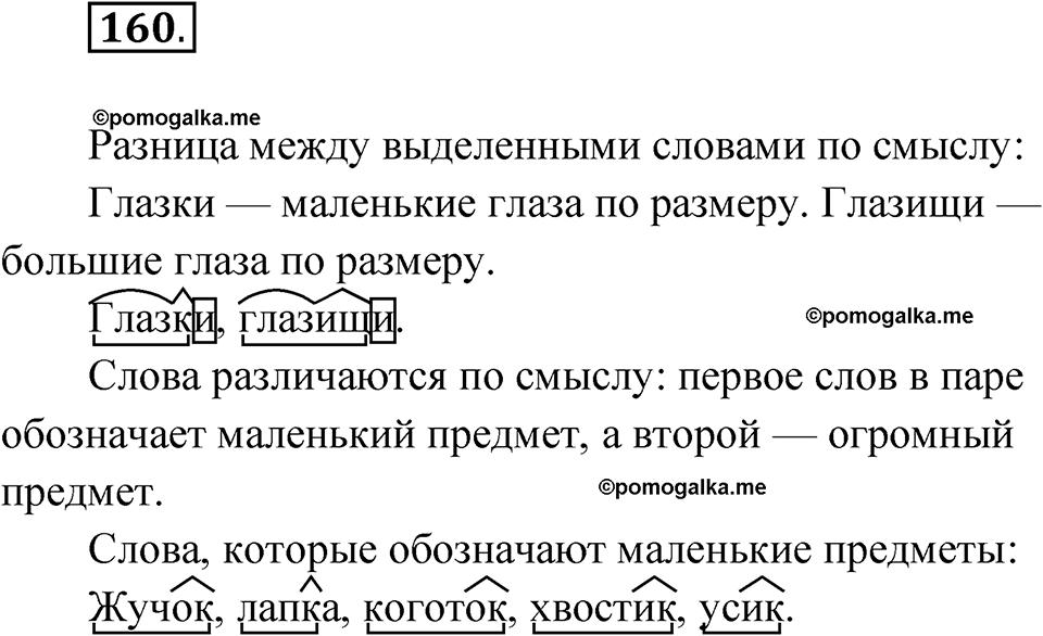 часть 1 упражнение 160 русский язык 3 класс Рамзаева 2025