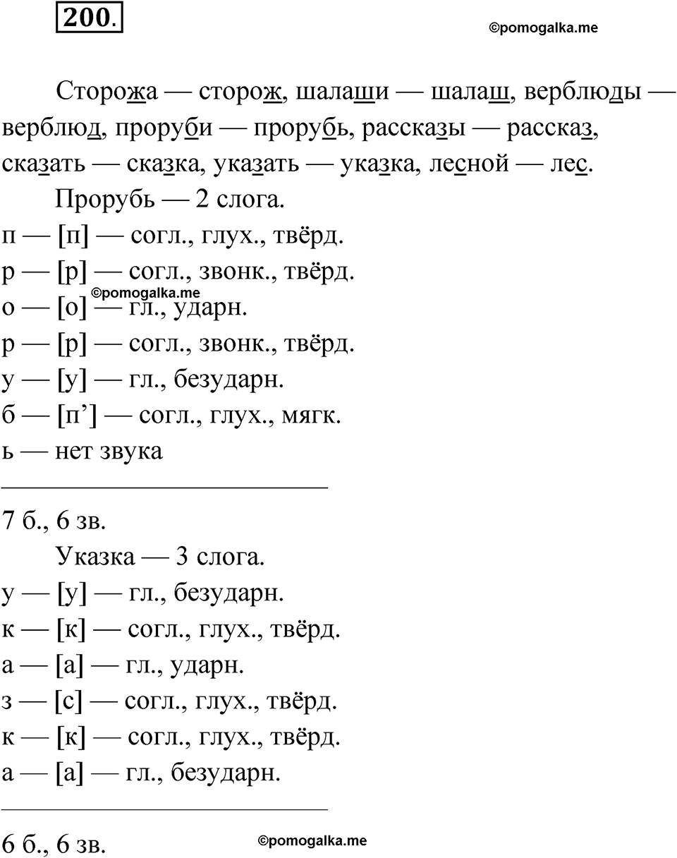 часть 1 упражнение 200 русский язык 3 класс Рамзаева 2025