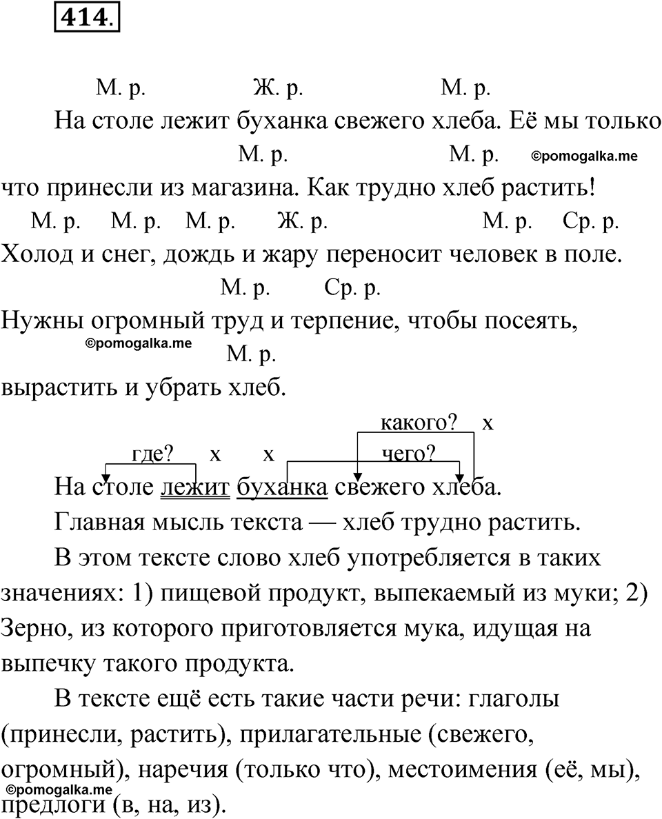 часть 2 упражнение 414 русский язык 3 класс Рамзаева 2025
