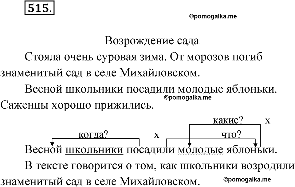 часть 2 упражнение 515 русский язык 3 класс Рамзаева 2025