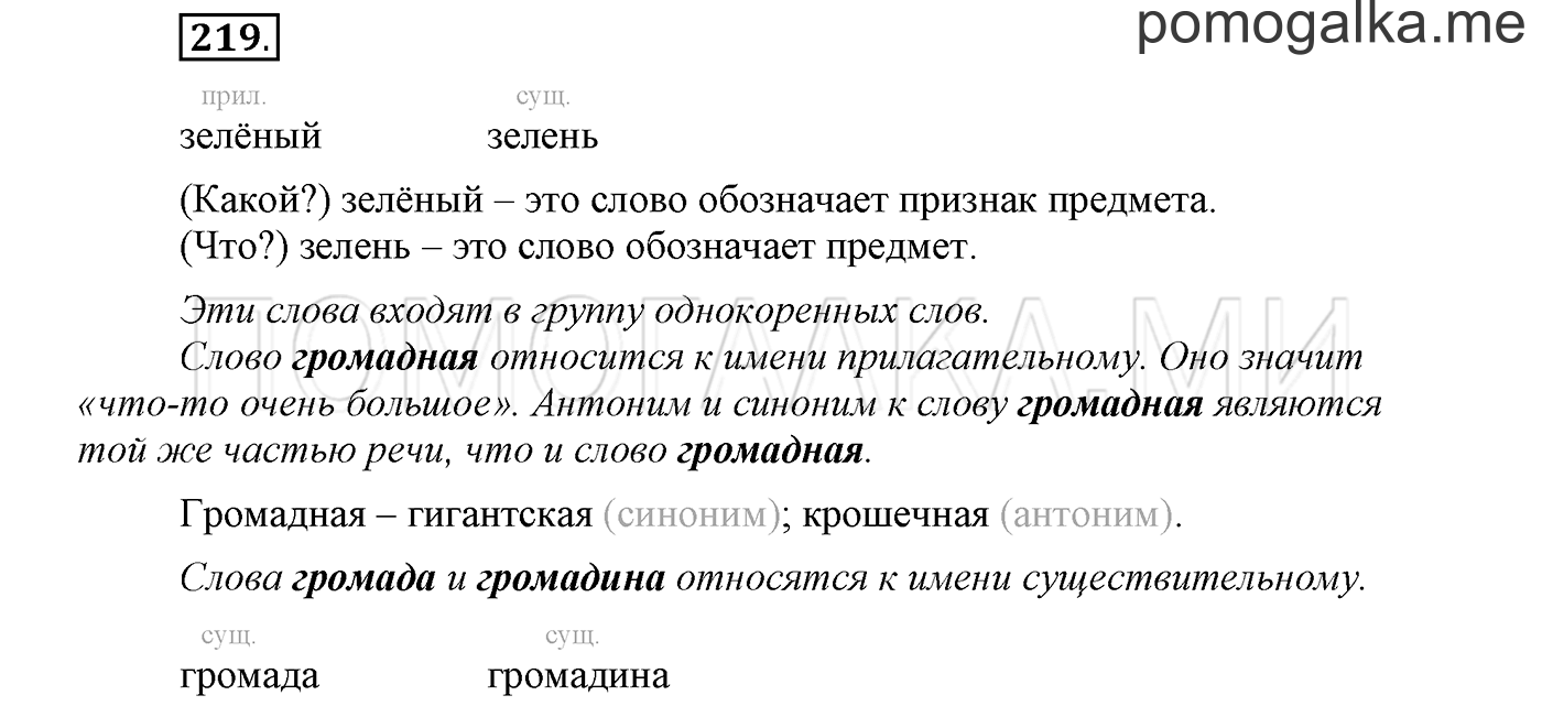 страница 88 упражнение 219 русский язык 3 класс соловейчик 1 часть 2019 год