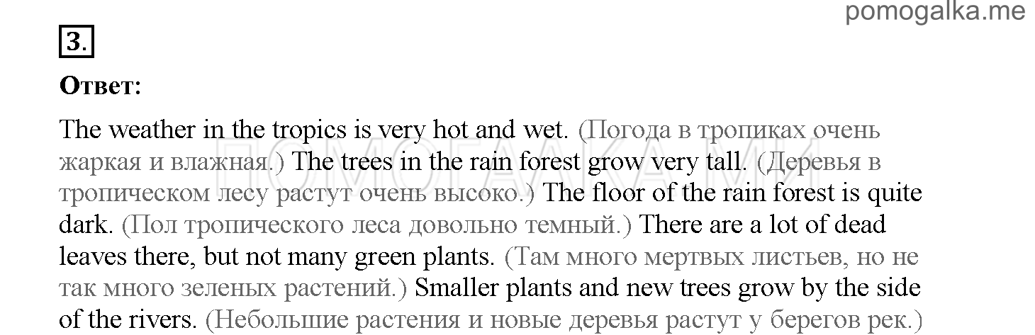 Страница 34-41. 5. What do you know about rain forests?. Задание №3 английский язык 4 класс Forward