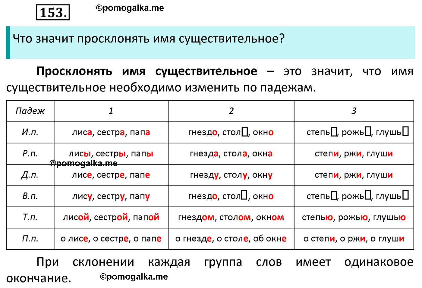 часть 1 страница 89 упражнение 153 русский язык 4 класс Канакина 2022 год