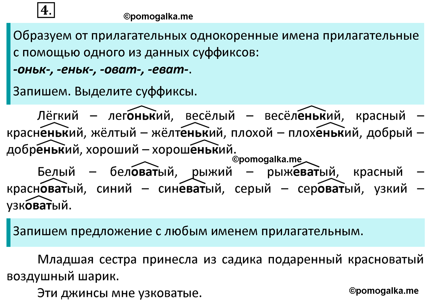 ГДЗ учебник по русскому языку 4 класс Канакина
