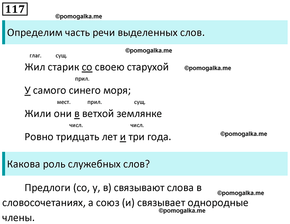 часть 1 упражнение 117 русский язык 4 класс Канакина 2023 год