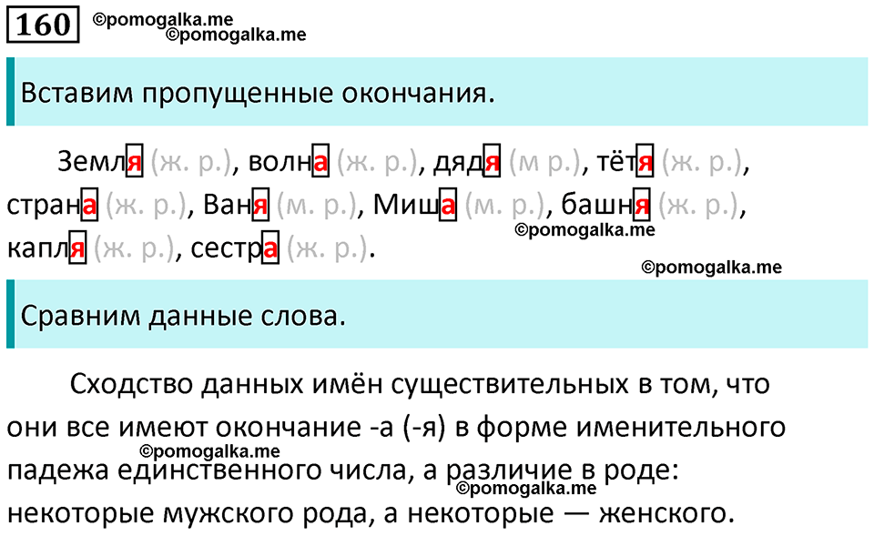 часть 1 упражнение 160 русский язык 4 класс Канакина 2023 год