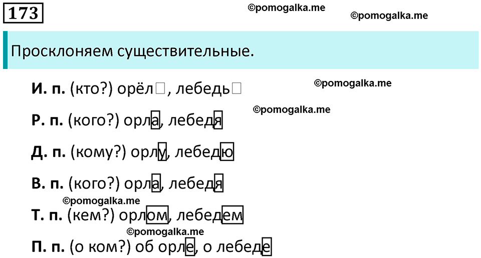часть 1 упражнение 173 русский язык 4 класс Канакина 2023 год