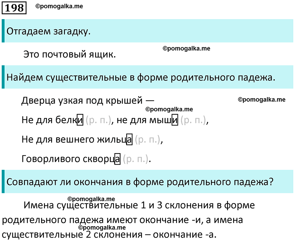 часть 1 упражнение 198 русский язык 4 класс Канакина 2023 год