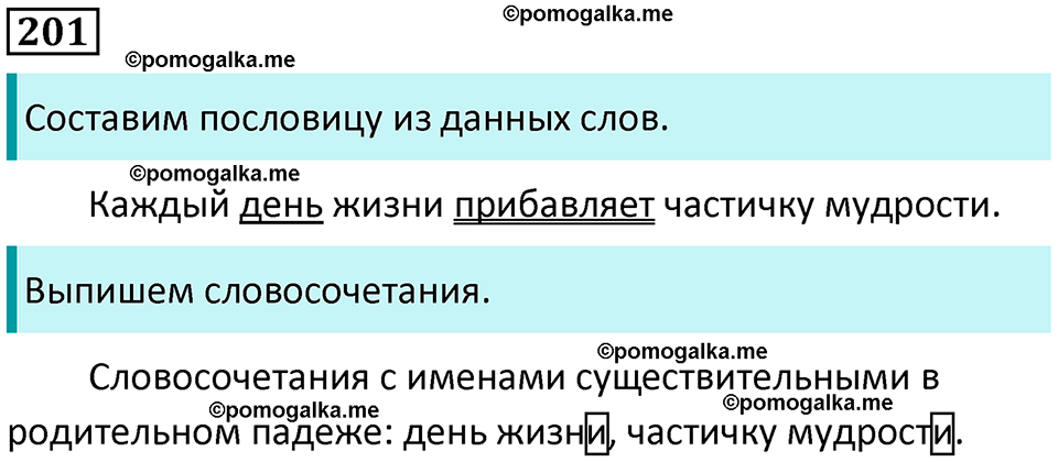 часть 1 упражнение 201 русский язык 4 класс Канакина 2023 год