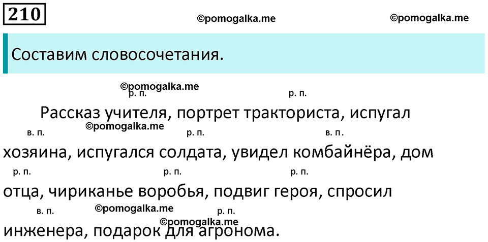 часть 1 упражнение 210 русский язык 4 класс Канакина 2023 год