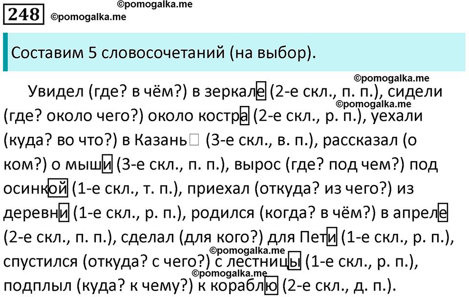 часть 1 упражнение 248 русский язык 4 класс Канакина 2023 год