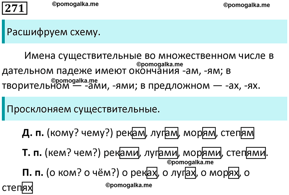 часть 1 упражнение 271 русский язык 4 класс Канакина 2023 год